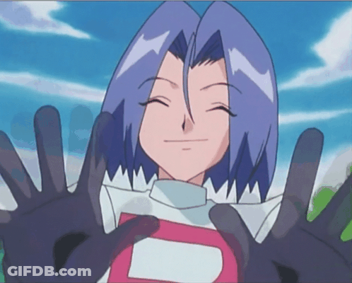 Blue Hair Cartoon Character Red D GIF