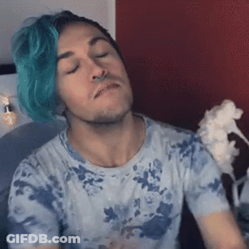 Blue Hair Man Bless You GIF