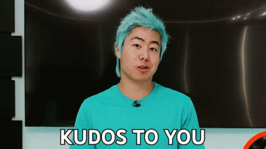 Blue Hair Man Kudos To You GIF