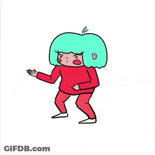 Blue Hair Strong Judo Chop GIF