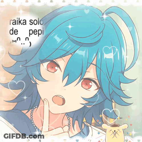 Blue Haired Anime Character Laika Solo De Pepi GIF