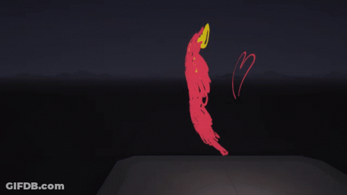 Blue Haired Anime Girl Making Heart With Hands GIF