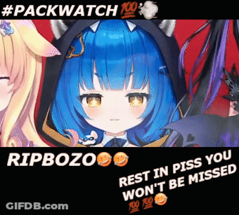 Blue Haired Anime Girl Ripbozo Rest In Piss GIF