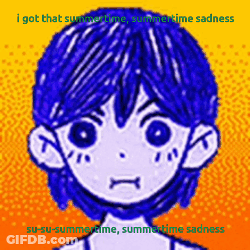 Blue-Haired Boy I Got That Summer Time Summertime Sadness GIF