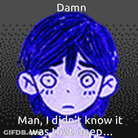 Blue-Haired Boy Man I Didn't Know That Deep GIF