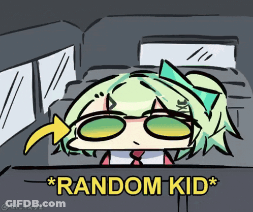 Blue Haired Boy With Love You Pen > 3 On Head GIF