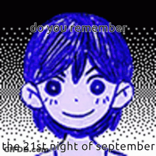 Blue Haired Cartoon Saying Do You Remember The 21St Night Of September GIF