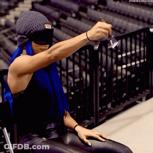 Blue Haired Girl Bell Ringing GIF