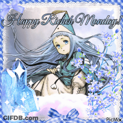Blue-Haired Girl Happy Rich Monday GIF