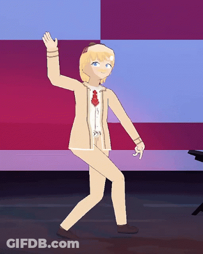 Blue-Haired Girl Saying Hello Kyle GIF