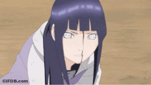 Blue-Haired Girl Standing In Front Of Rubble GIF