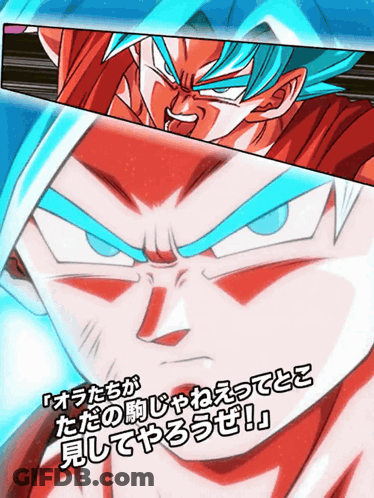 Blue-Haired Man With Chinese Writing GIF