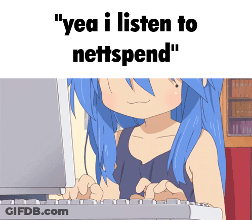 Blue Haired Typing Yea I Listen To Nettspend GIF