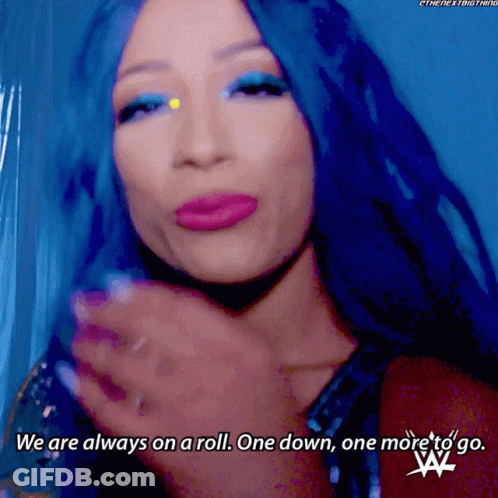 Blue-Haired Woman Says We Are Always On A Roll GIF