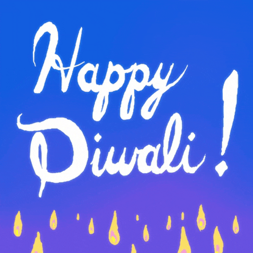 Blue Happy Diwali GIF