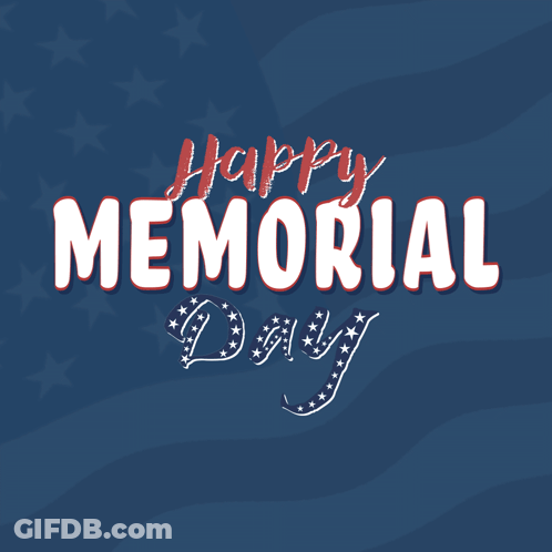 Blue Happy Memorial Day GIF