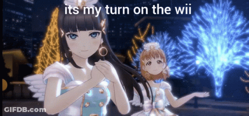 Blue-Head Cartoon Saying My Turn GIF