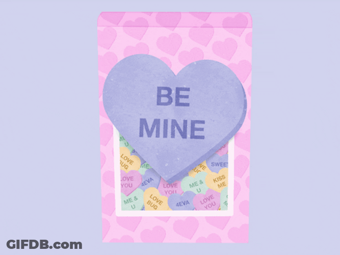 Blue Heart Be Mine GIF