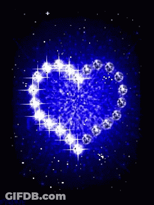 Blue Heart Diamond GIF