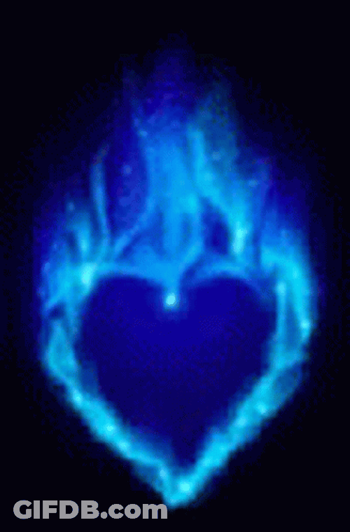 Blue Heart Flame GIF