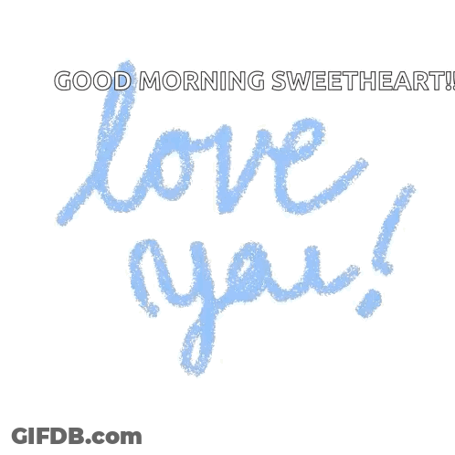Blue Heart Good Morning Sweetheart GIF