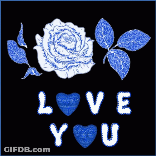 Blue Heart Love GIF