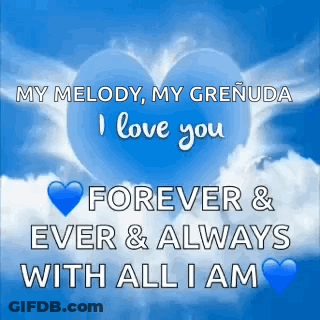 Blue Heart My Melody Grenada Love You Forever GIF
