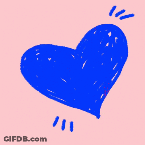 Blue Heart Quotation GIF