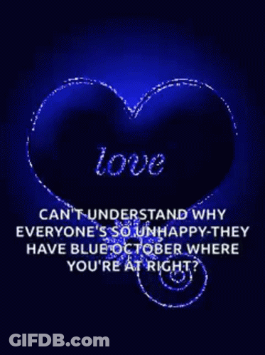Blue Heart Saying Love GIF