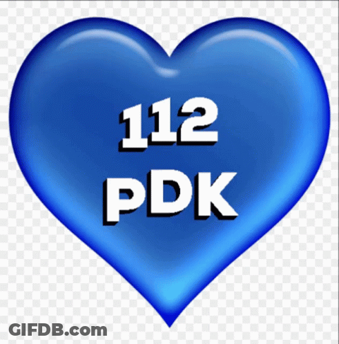 Blue Heart With 112 PDK GIF