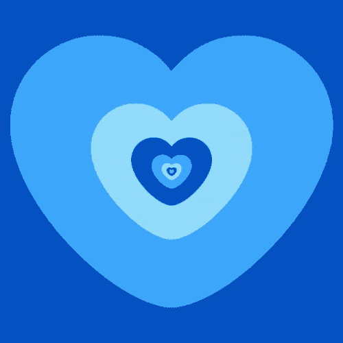 Blue Hearts Love GIF