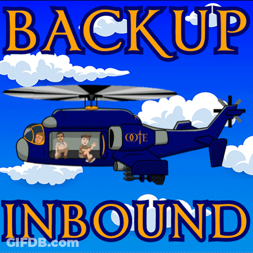 Blue Helicopter Flying With Backup Inbound GIF