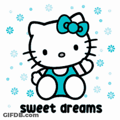 Blue Hello Kitty Sweet Dreams GIF