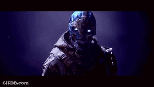 Blue Helmet Video Game Character I'm Coming Home Ace GIF