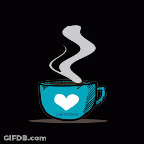 Blue Hot Cup Of Monday Coffee GIF