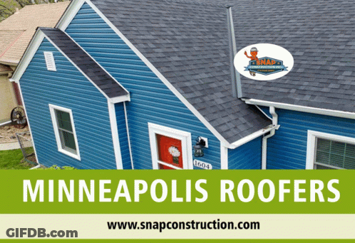 Blue House Minneapolis Roofers GIF