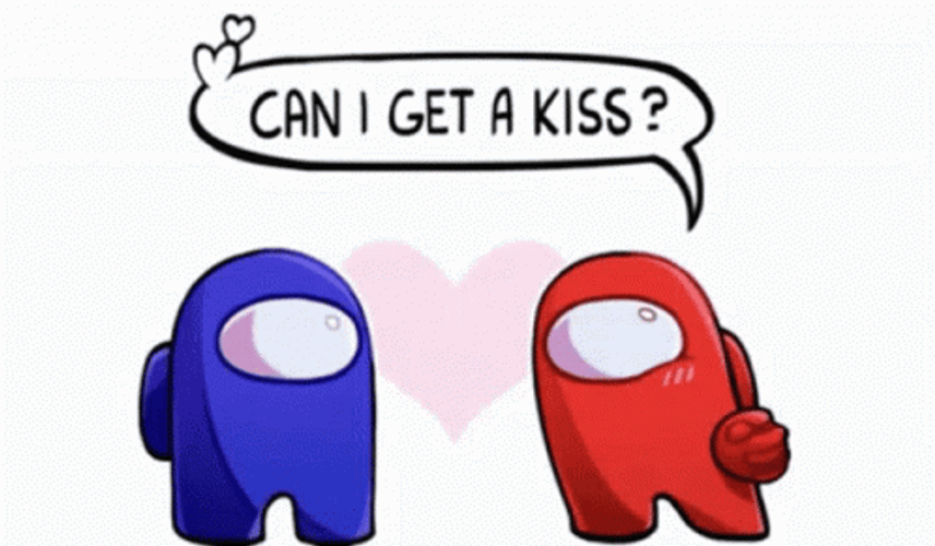 Blue Imposter Slaying Red Among Us GIF