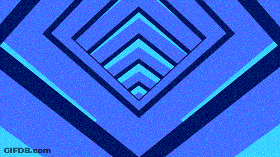 Blue Infinite Loop Illusion GIF
