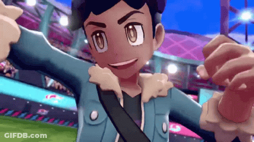 Blue Jacket Cartoon Character Arms Outstretched Stadium GIF