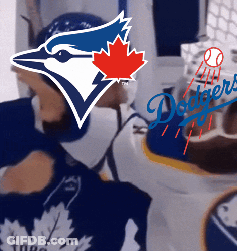 Blue Jay And Dodgers Logo GIF