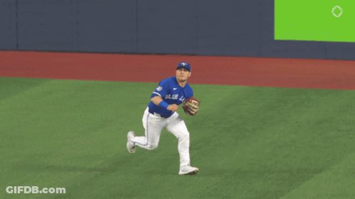 Blue Jays Baseball Player Catching Ball GIF