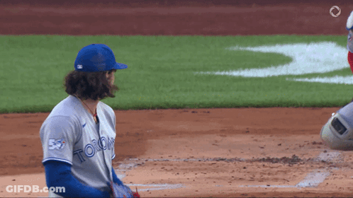 Blue Jays Baseball Player On Base GIF