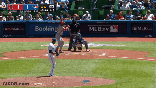 Blue Jays Baseball Player Running GIF