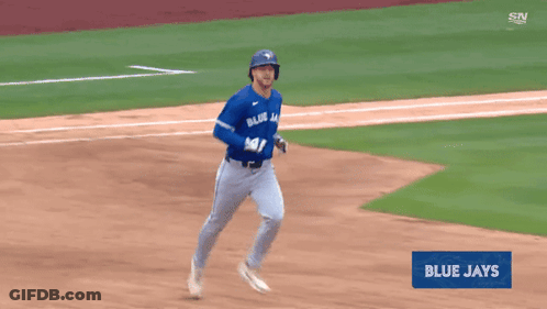 Blue Jays Baseball Player Running GIF
