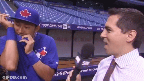 Blue Jays Player Being Interviewed GIF