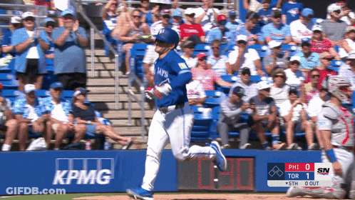 Blue Jays Player Running On Field GIF