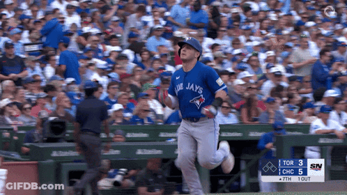 Blue Jays Player Running On Field GIF