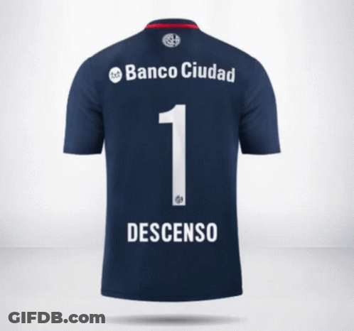 Blue Jersey Number 1 Descenso GIF