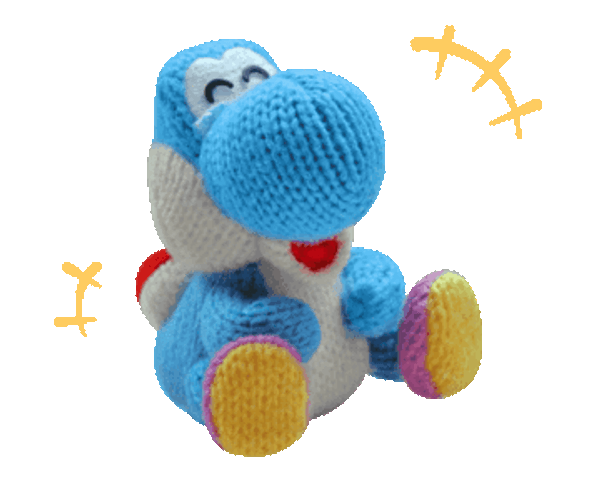 Blue Knitted Yoshi GIF