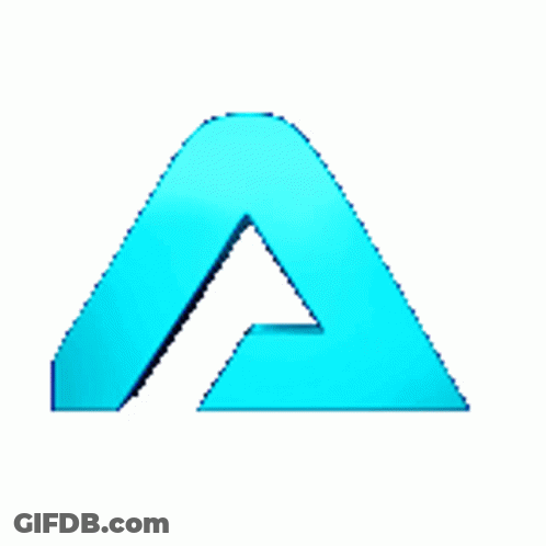 Blue Letter A With Triangle GIF